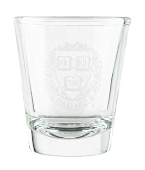 Harvard Etched Crest Shot Glass - The Harvard Shop