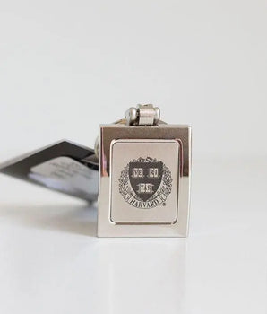 Silver Rectangular Keychain - The Harvard Shop